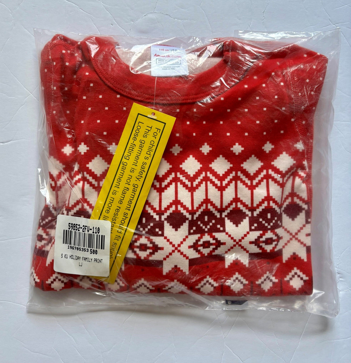 #154 Hanna Andersson Holiday Pajamas Boys or Girls 5 NWT
