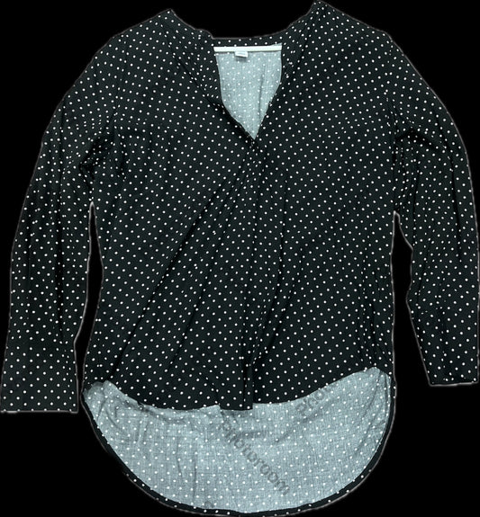*REDUCED*  104-  Old navy polka dot silky tunic blouse sz large