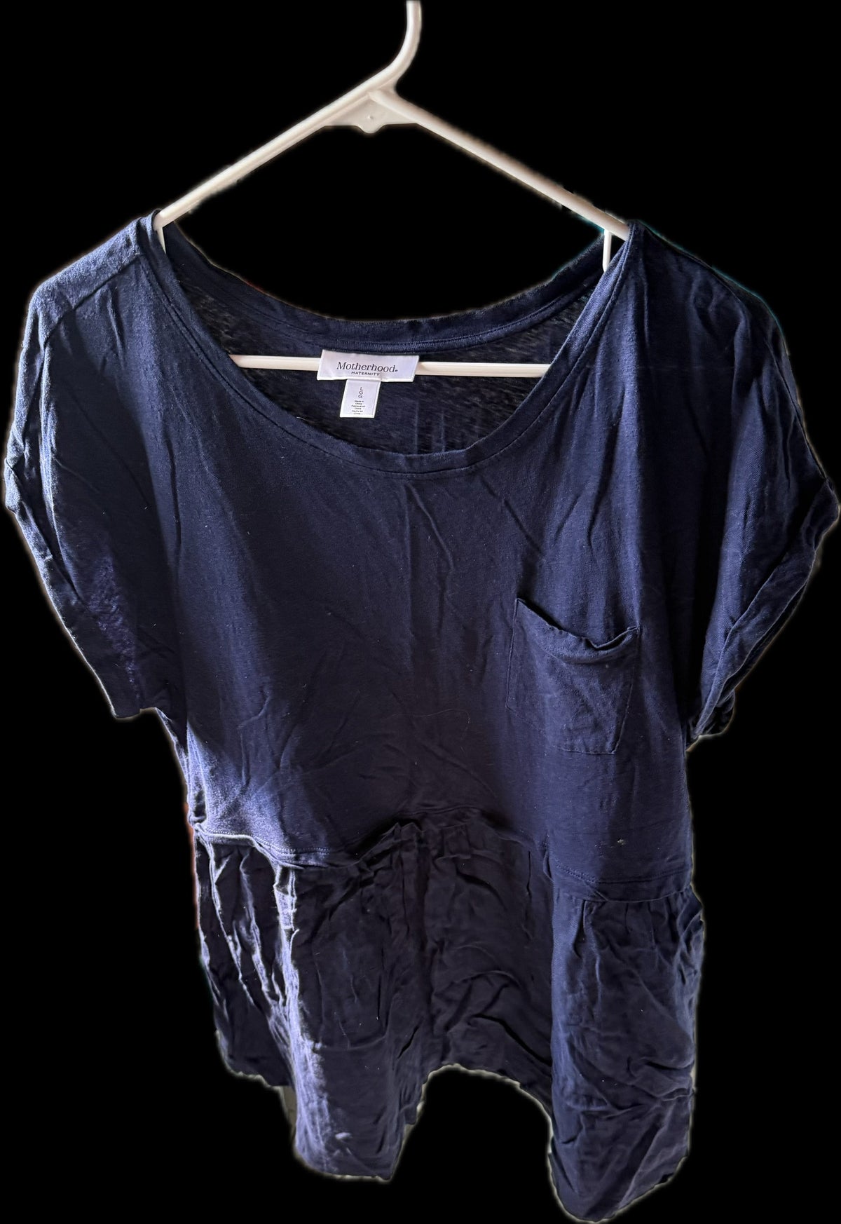 #20 Motherhood Maternity navy top size L GUC