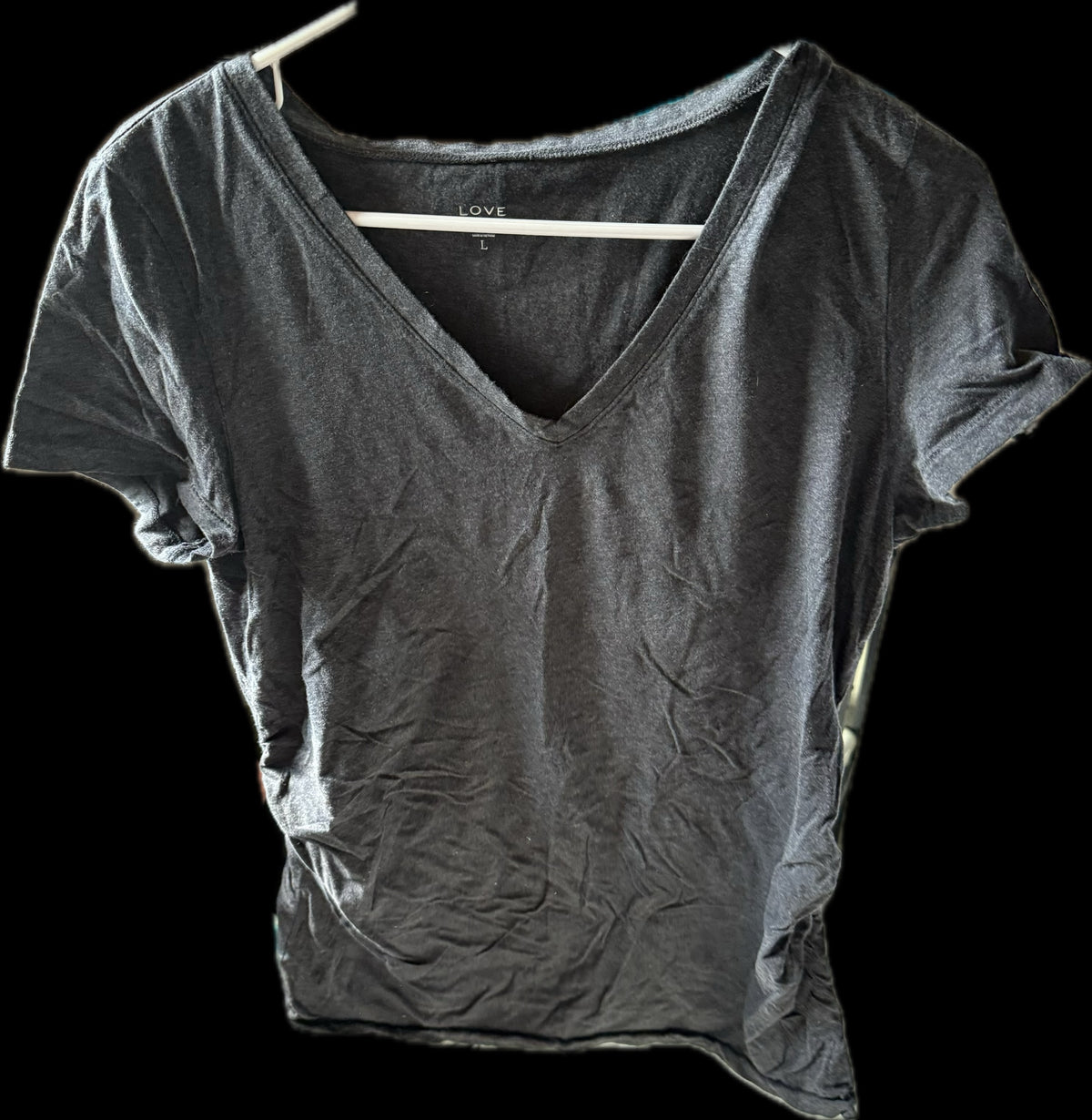 #20 Gap dark gray maternity tshirt size L GUC