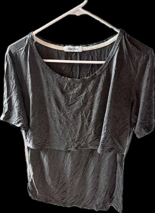 #20 Bearsland dark gray nursing top size XL GUC
