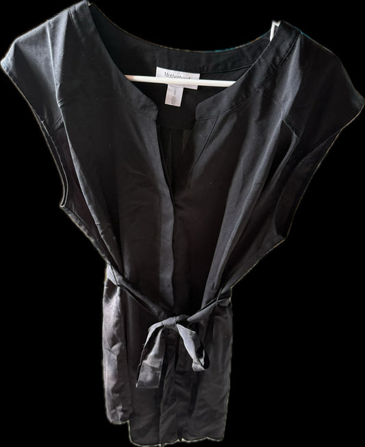 #20 Motherhood Maternity black blouse size L GUC