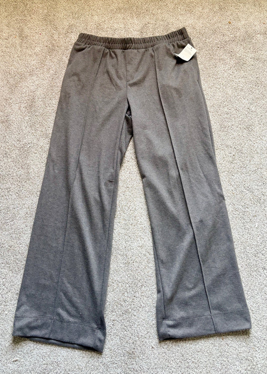 #43 A New Day Grey Herringbone Sweatpant Fabric Pants Women's L (runs big)