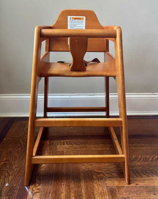 #43 Restaurant Style Wooden Highchair EUC 2 of 2