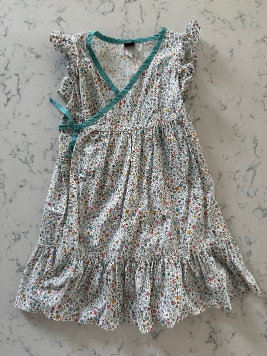 Seller 42, Tea Collection Floral Dress, Teal/Pink, Girls Size 5 *REDUCED*