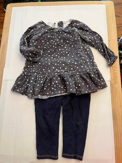 #36 Zara Top 12-18 months girl with Cat and Jack Jeans 18 month