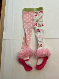 #36 MudPie mismatched tights 12-18 Months