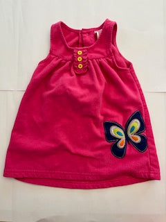 #36 Carter's 12m Pink Girl Fleece Jumper with Butterfly Applique