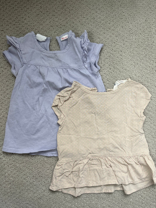 #40 Girls 2T-3T Zara and H&M shirt set