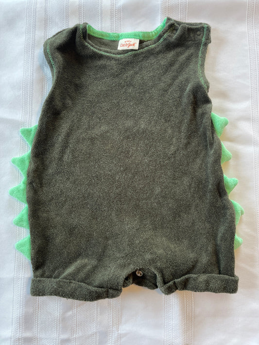 #29  3-6 mo Boys Cat and Jack Dinosaur romper EUC