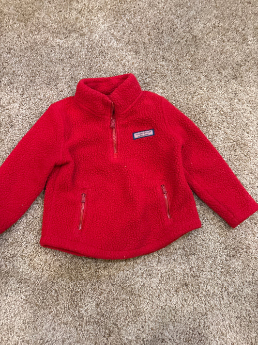 #47, boy or girl size 3T, Vineyard Vines red 1/4 zip