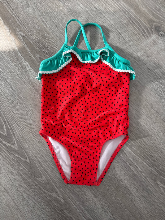 #149 Girls 3T Cat & Jack strawberry swim suit