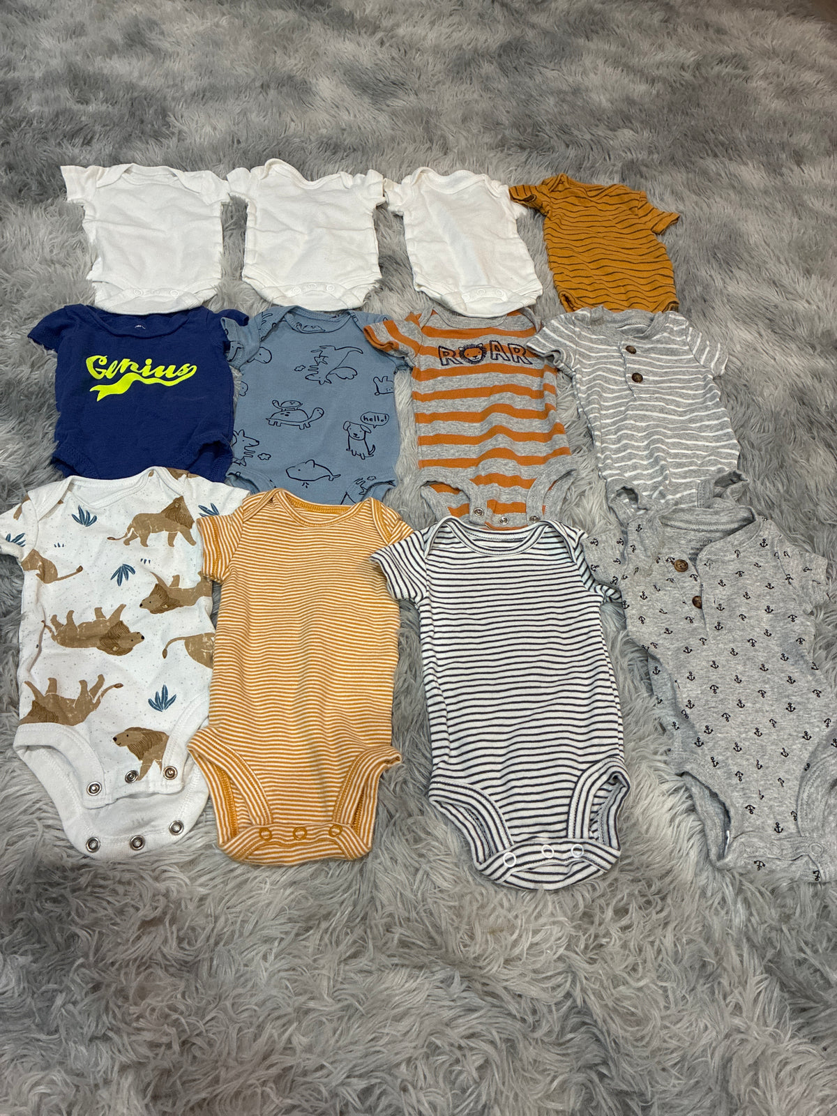 SCO46-onesies-gender neutral-newborn-12 pack