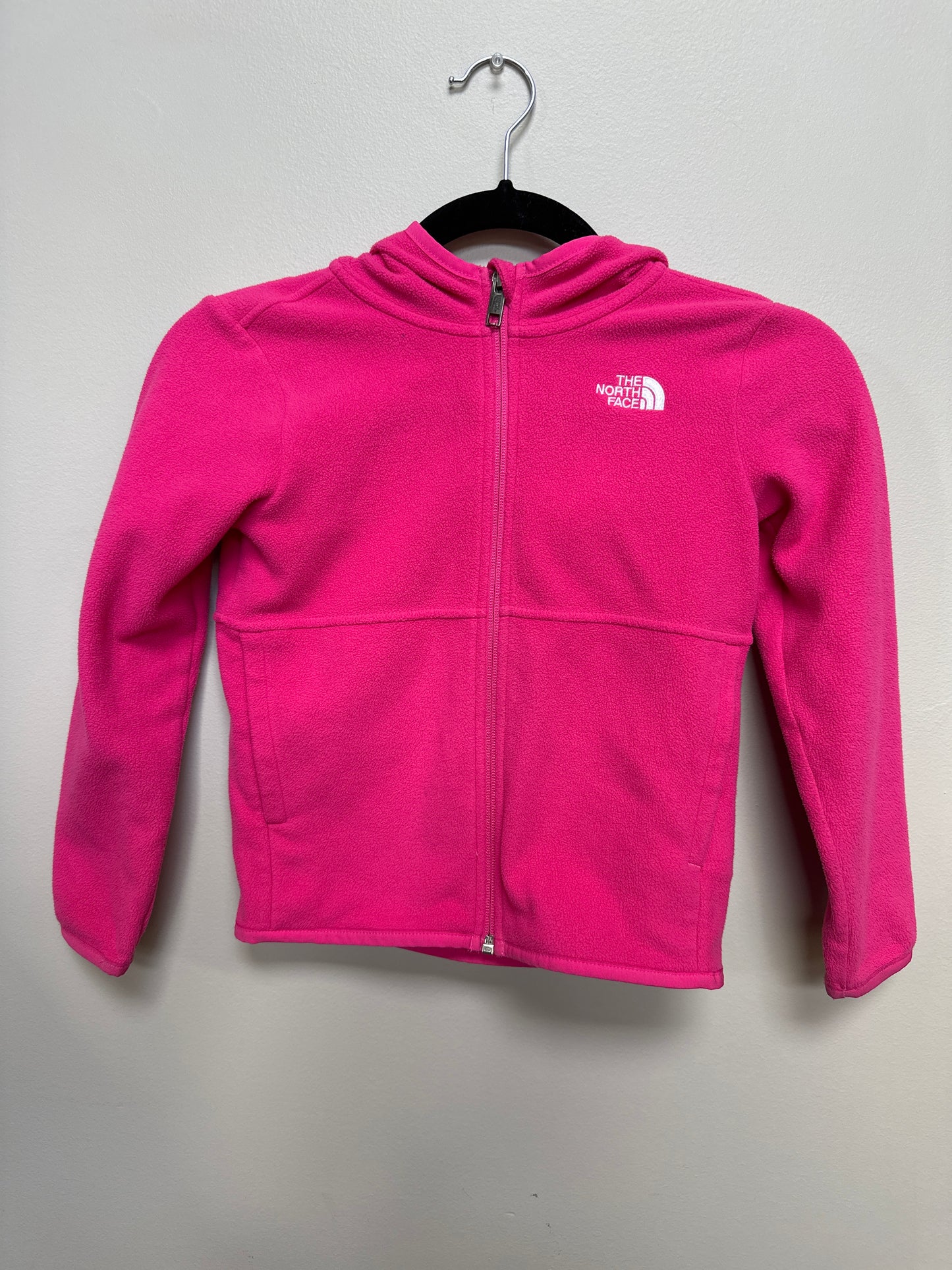#133 North Face Girls Sz 6 Pink Fleece Jacket
