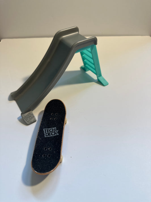 Tech Deck skateboard and slide