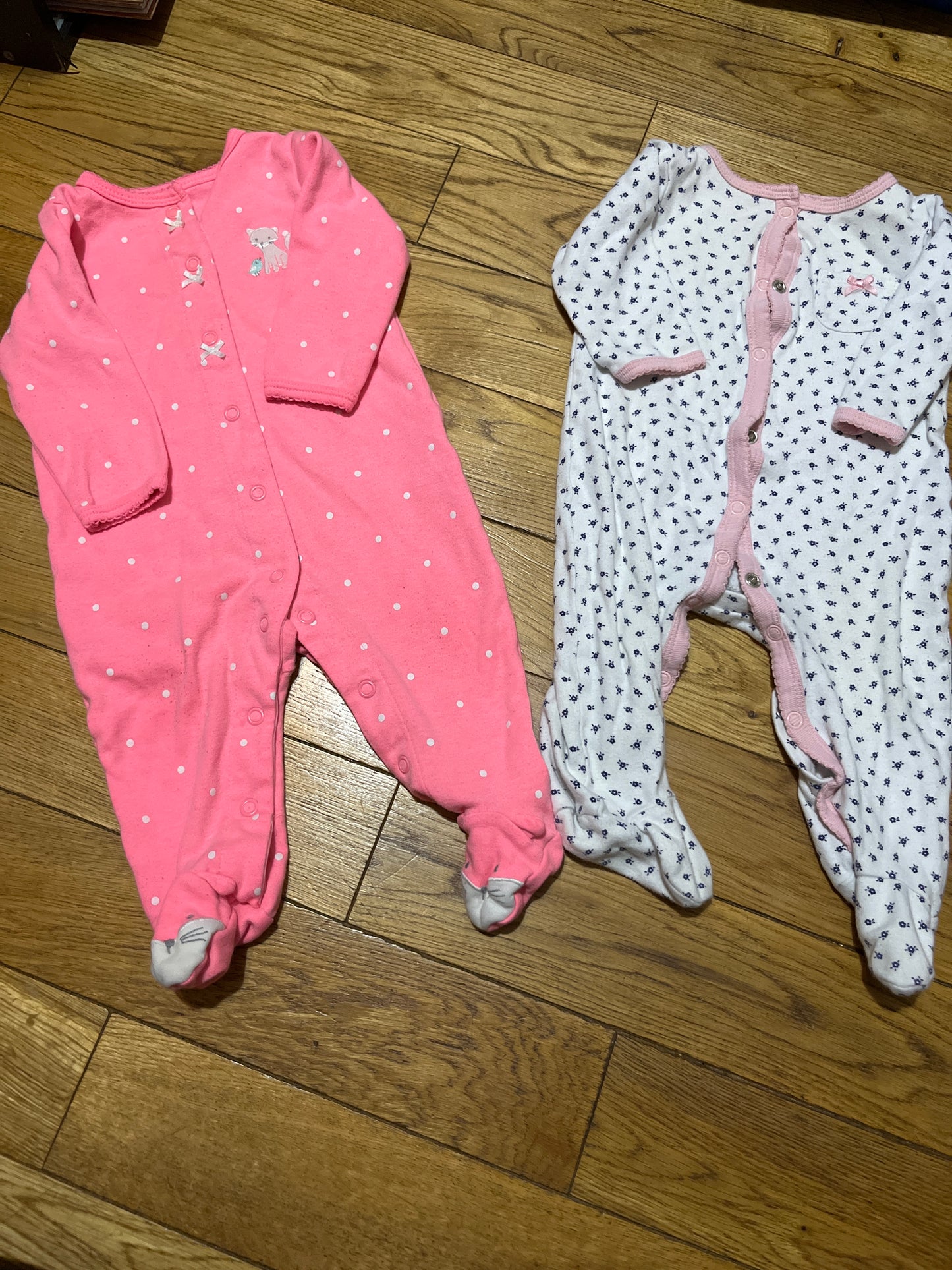 Seller 67 - carters pink snap sleepers 6mo