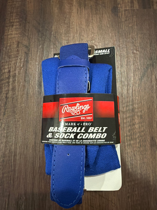 #107 new Rawlings baseball sock and belt