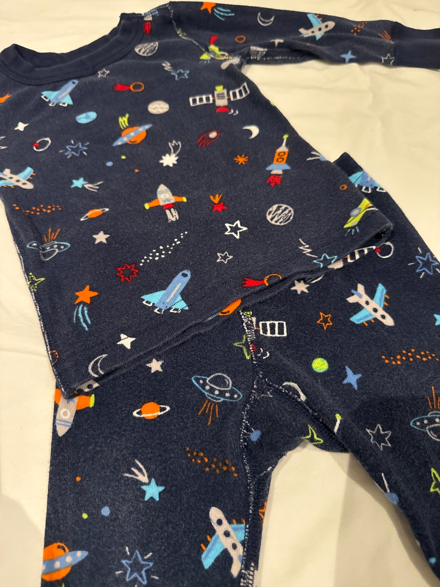 25 Space Pajamas Gender Neutral Size 6-12M