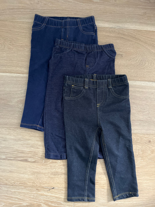 #110 Girls 18 month jeggings - Set of 3