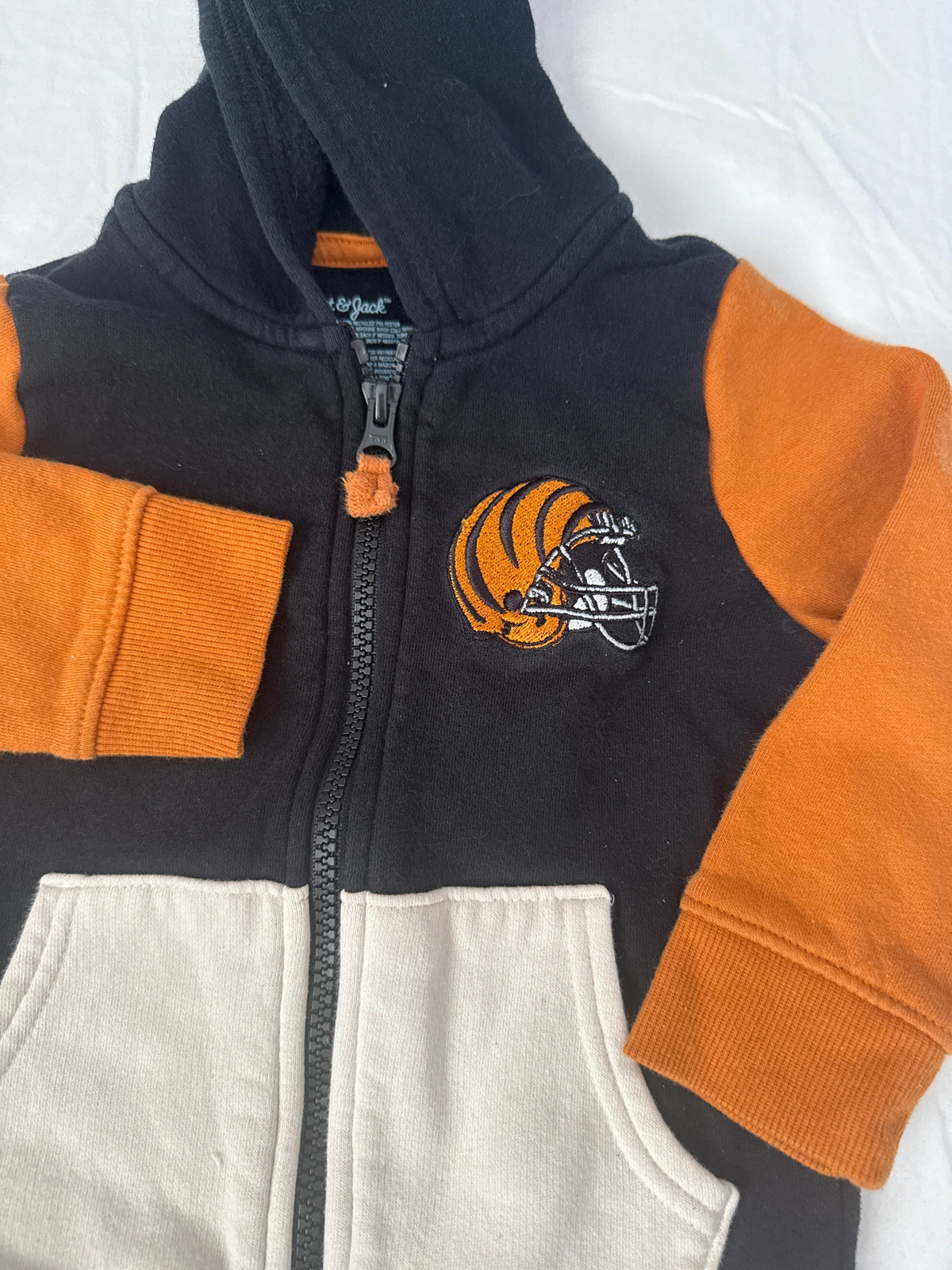 Seller # 19 Custom Cincinnati Bengals Black Hooded Zip Up Toddler 2T