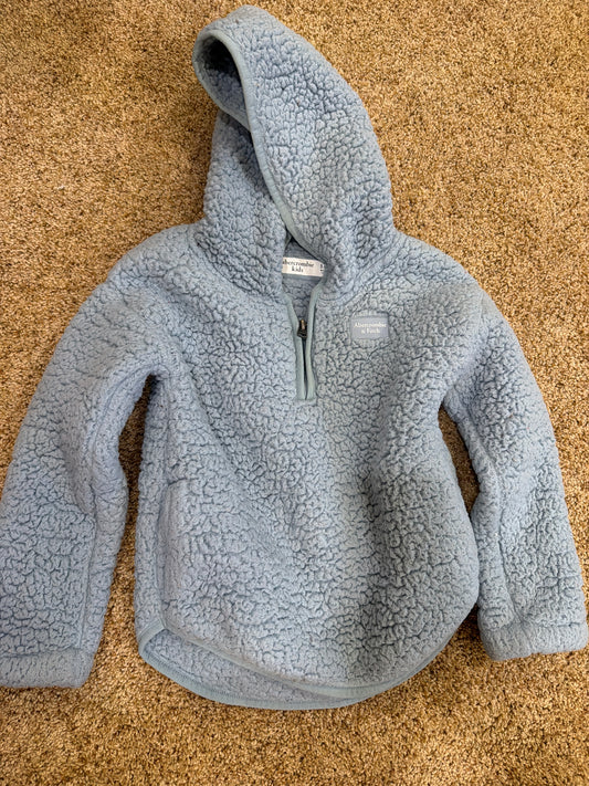 #47 girls thick blue fleece hoodie, Abercrombie, size 5/6