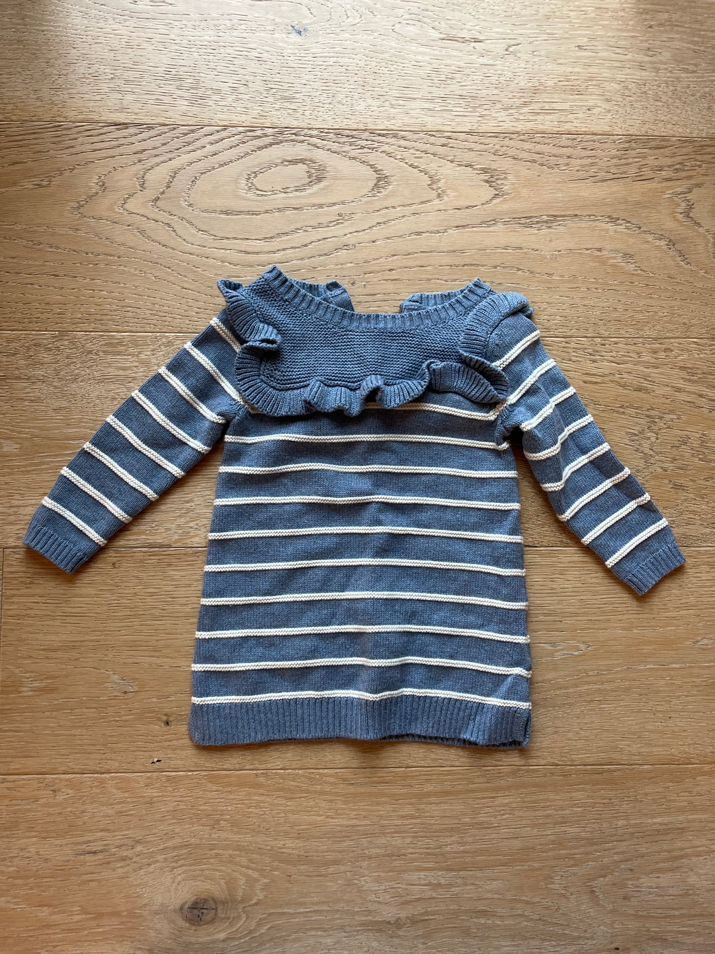 #110 Baby Gap Girls 12-18 Months Blue Sweater Dress
