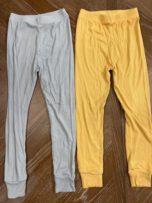 *price drop* Little bipsy size 5t-6t bamboo ribbed leggings blue and yellow (sibling match in 18-24)