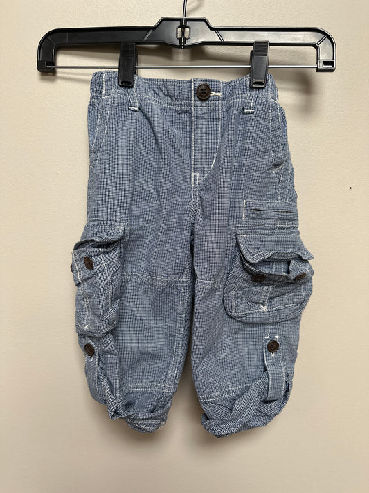 #130 Boys Baby Gap Plaid Cargo Pants 2T