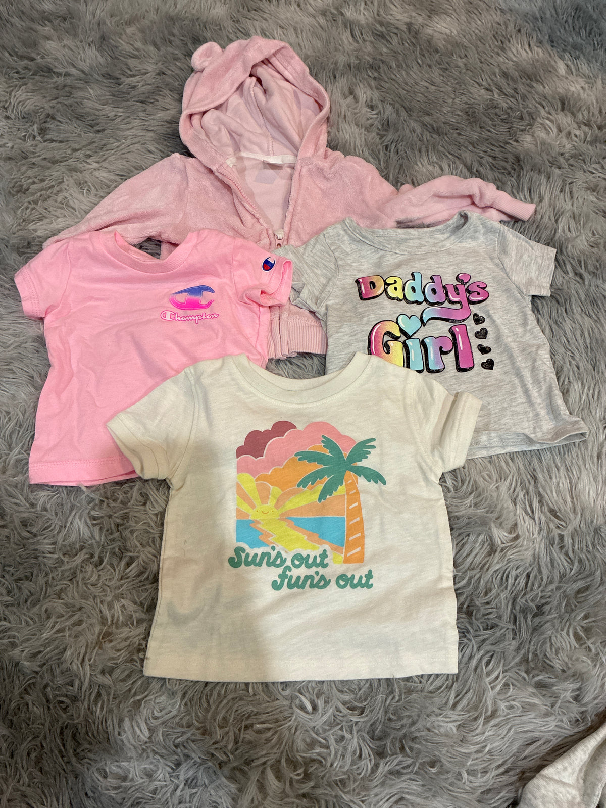 SCO46-sweatshirt and Tees bundle-girls-3-6 months-4 pack