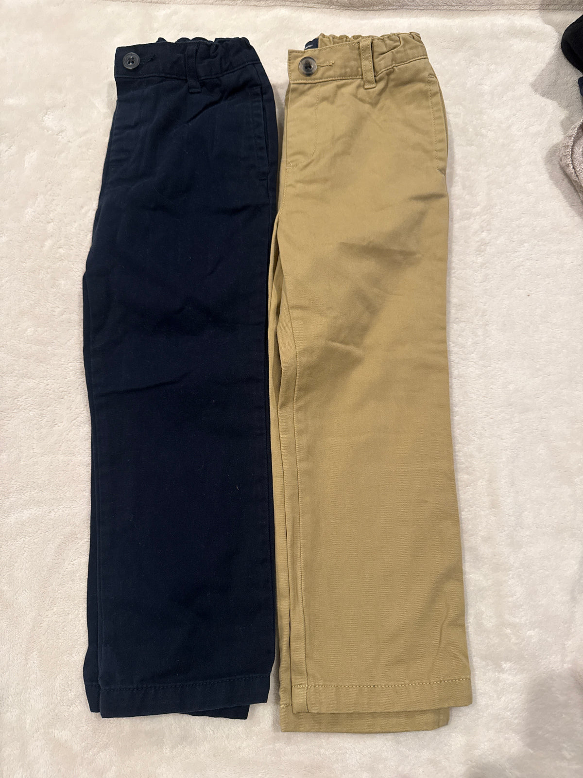 #81 Boys 4 Children’s place khaki and navy pants adjustable waist