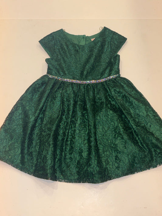 #182 size 6 sparkle green holiday dress