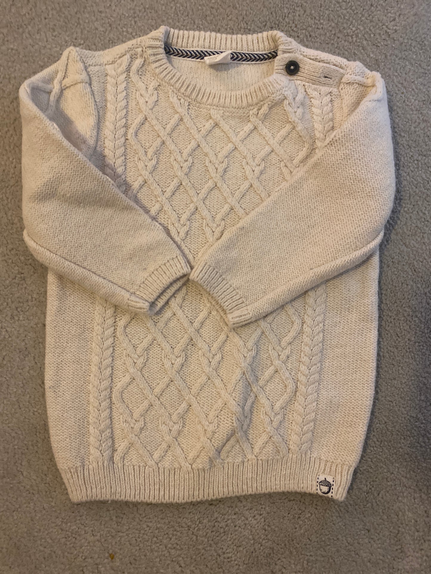 #36 H&M Boys 2t Cream Sweater