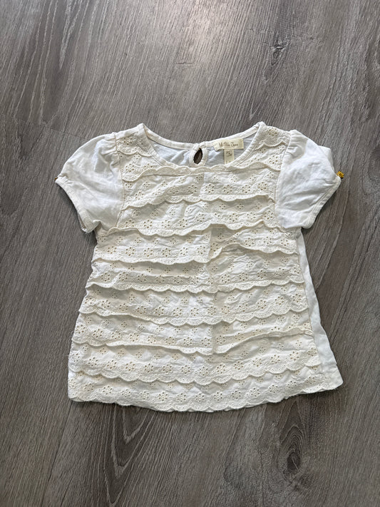 #149 Girls Size 4 Matilda Jane cream eyelet lace top