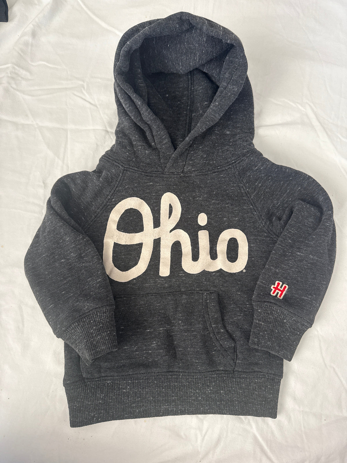 Seller # 19 Homage Dark Grey Ohio Hooded Sweatshirt Toddler  2T