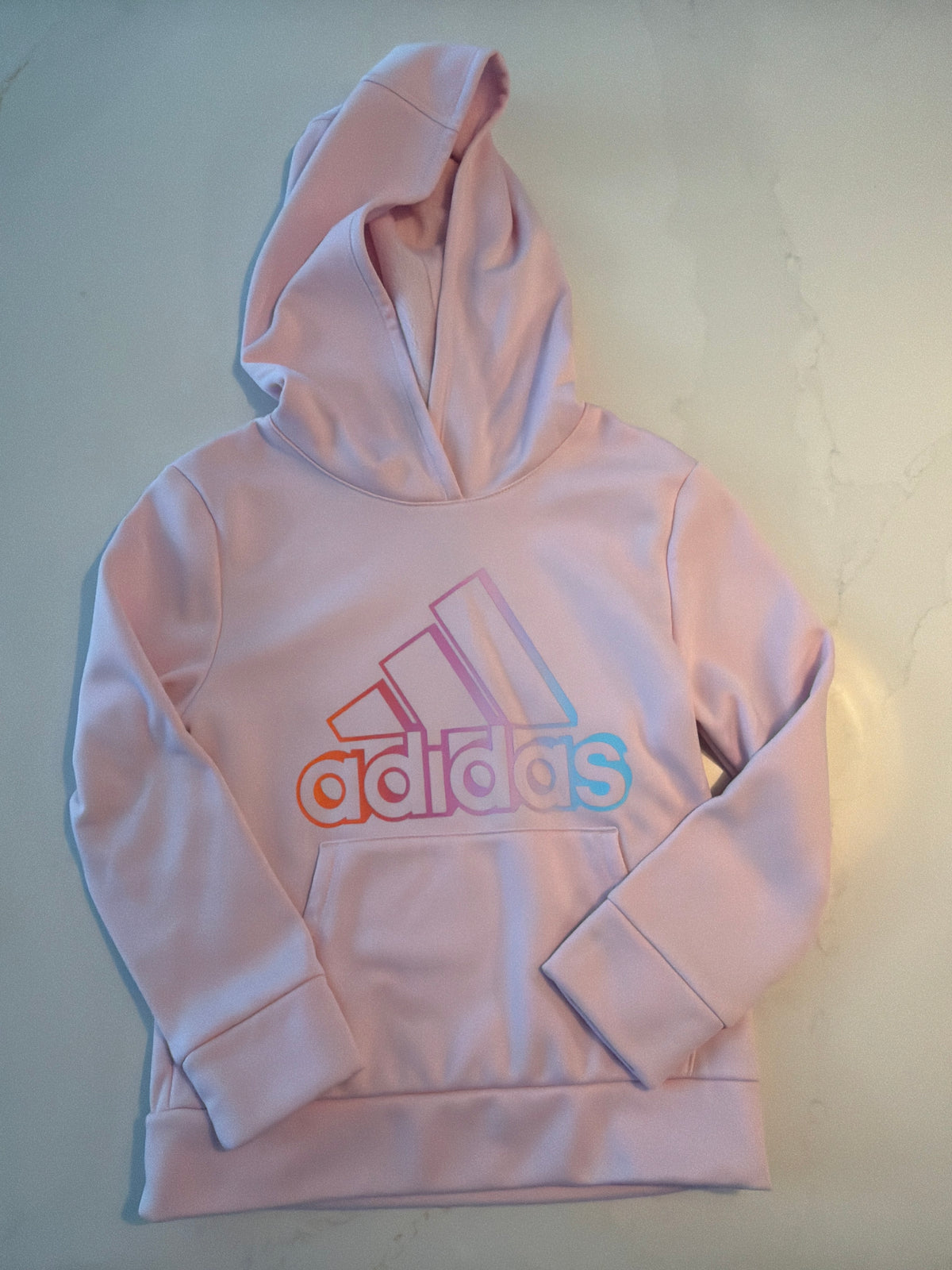 #133 girls adidas hoodie size 5 washed not worn