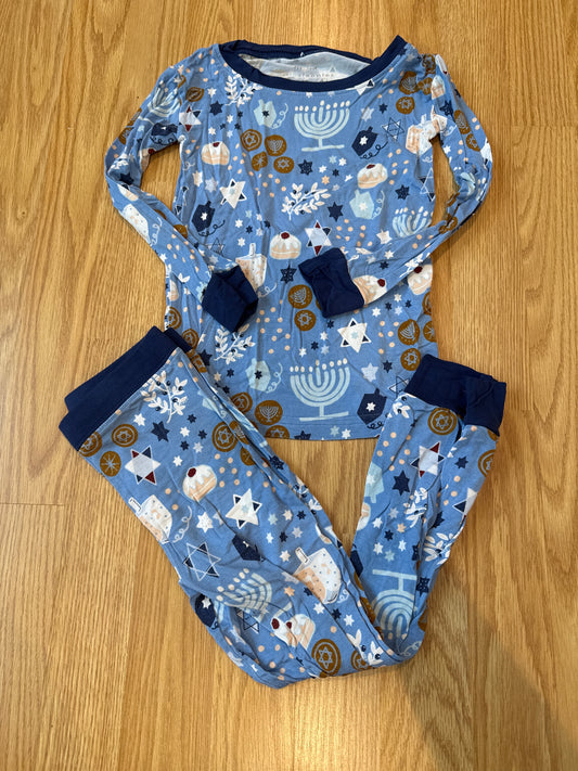 #87 Little sleepies 3t Hanukkah bamboo pajamas VGUC