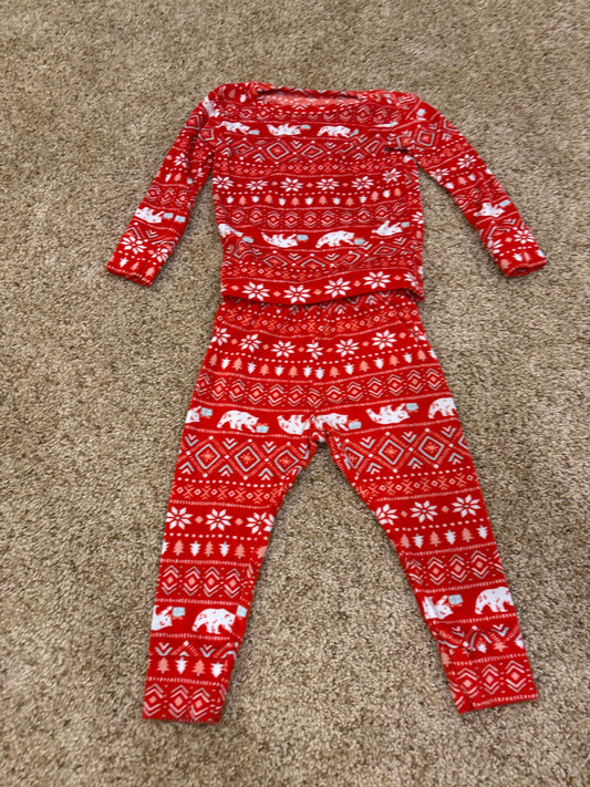 #47, girls, Cat & Jack red holiday pajamas Size 2T