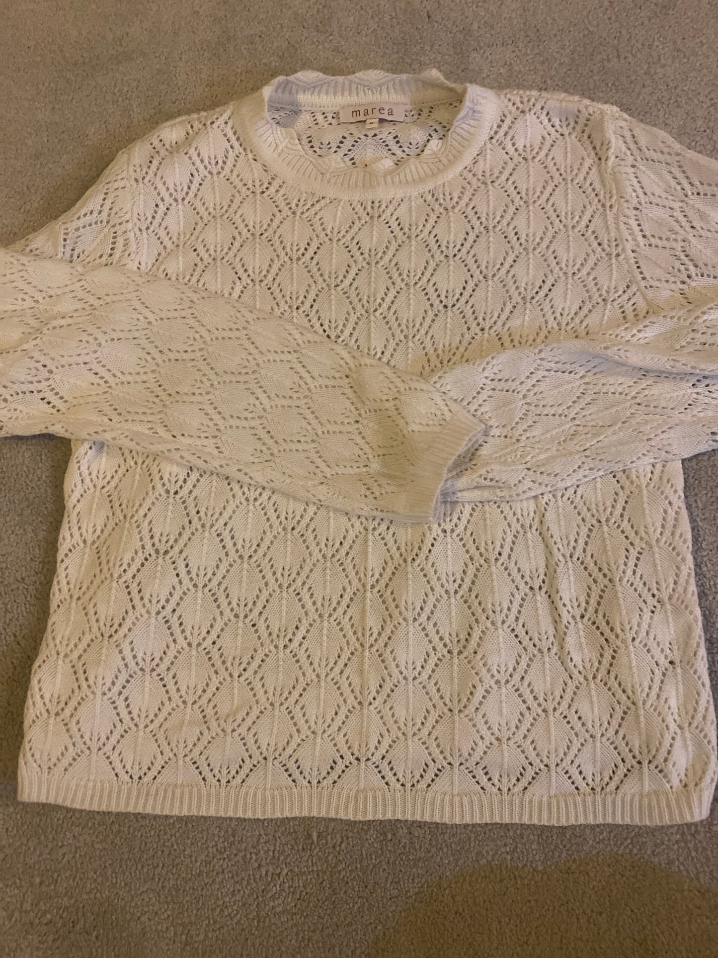 #36 Marea  Medium White Sweater