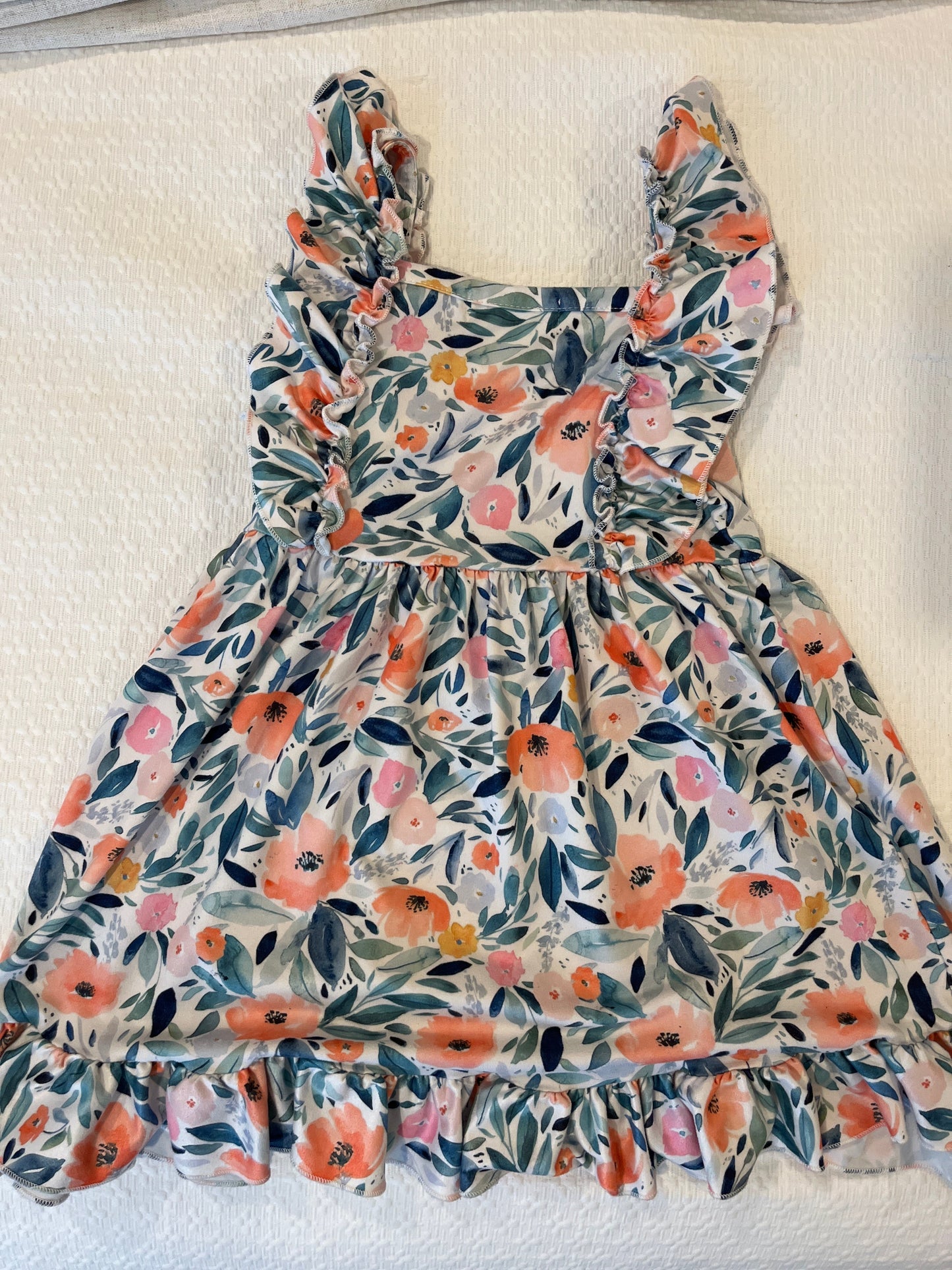 #40 REDUCED Girls 5T Boutique Jersey Floral Dress