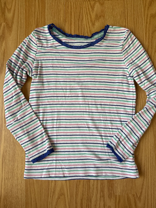 #87 Boden size 7-8 girls striped shirt VGUC