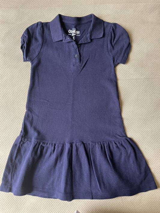 Osh Kosh/Girls Navy Cotton Dress/Size 5