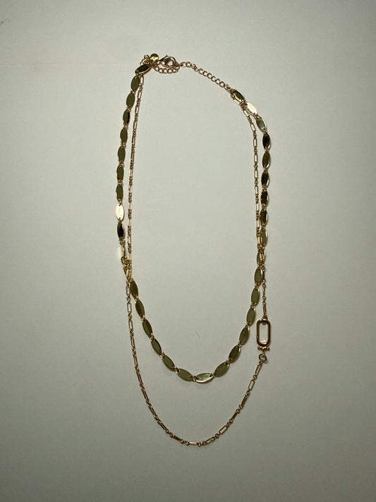 #64 Womens Layered Gold Necklace
