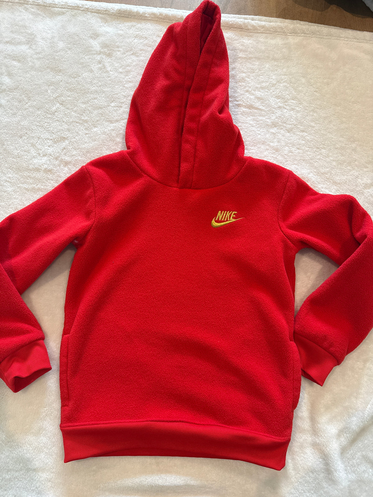 #81 Boys 5 Nike Fleece thick red sweatshirt no tag but lines up with my 5s