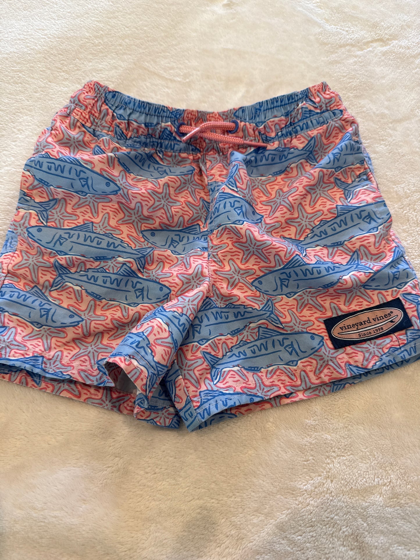 #46 Boys 2t vineyard vines swim trunks with liner euc