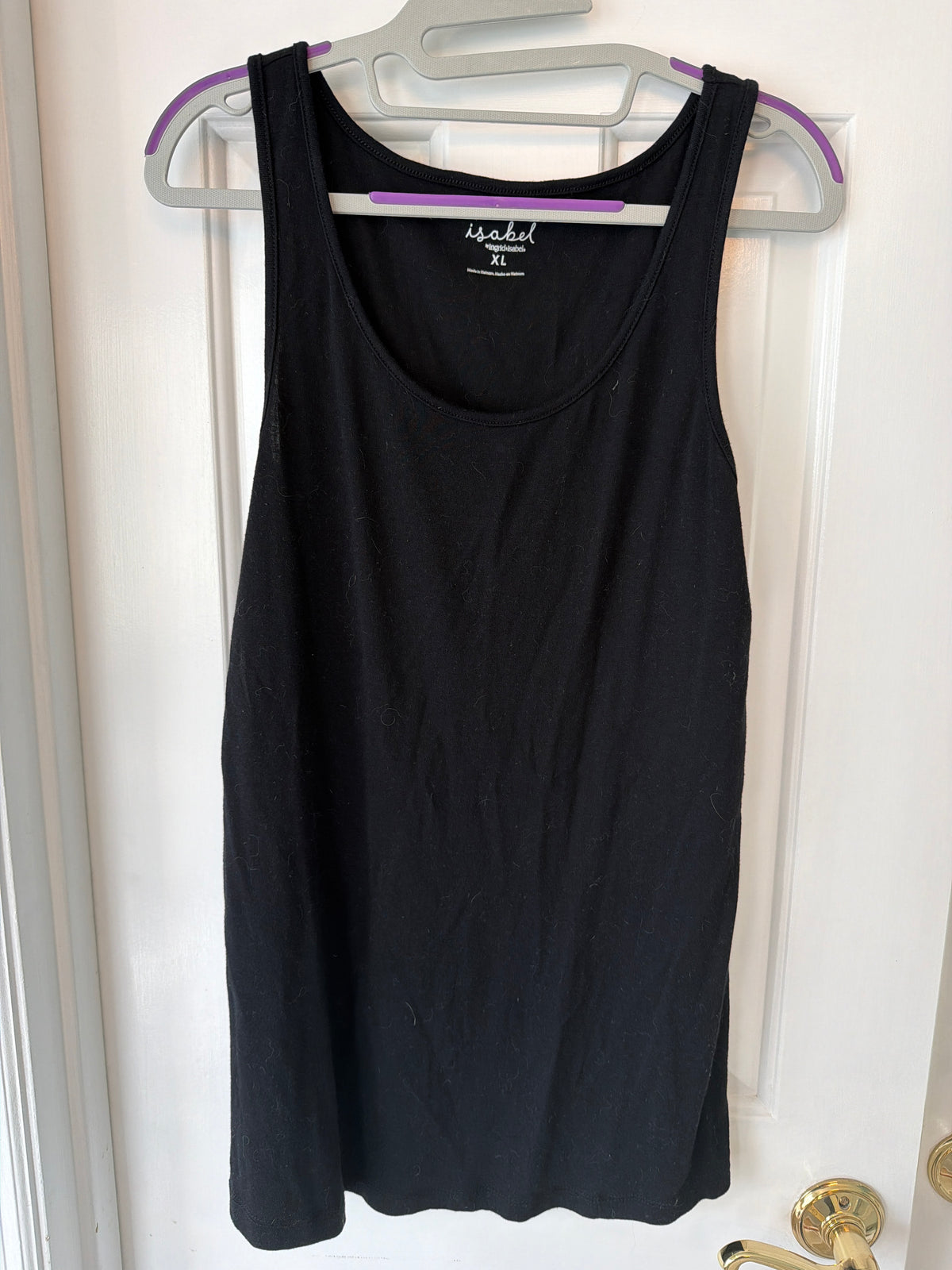 #47 maternity black tank top. Great for under sweaters! Xl