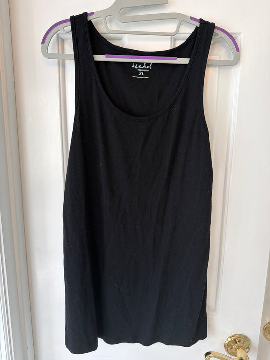 #47 maternity black tank top. Great for under sweaters! Xl
