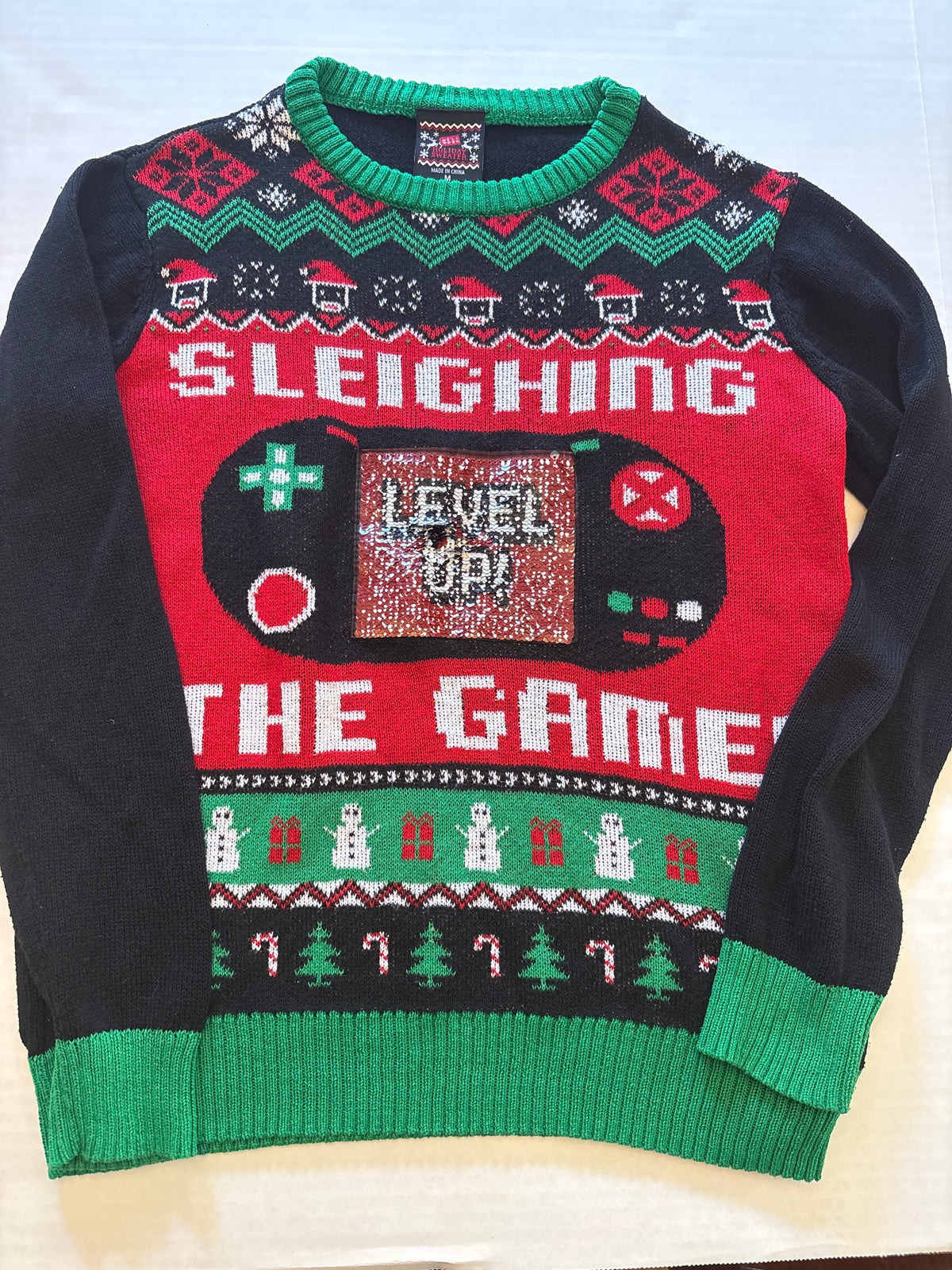Seller 118 EUC Video Game Themed Holiday Sweater. Size M (like a 9/10)