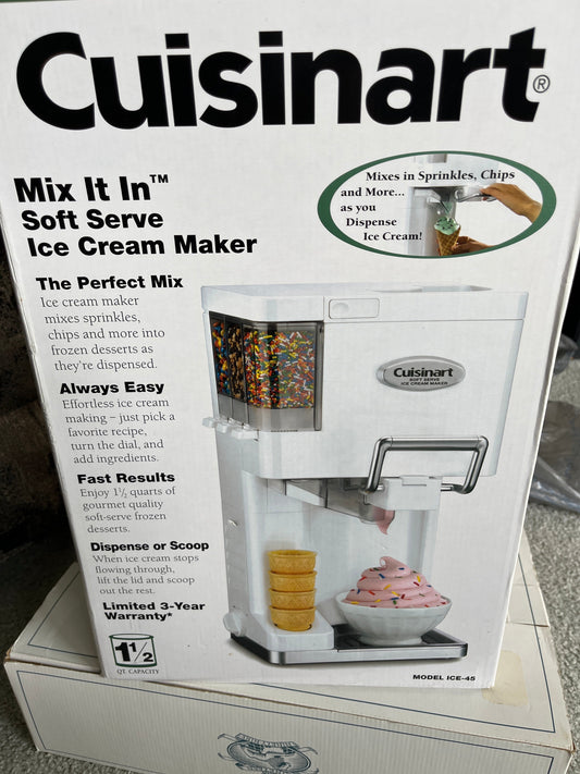 #57  Cuisinart mix it in Ice cream maker REDUCED