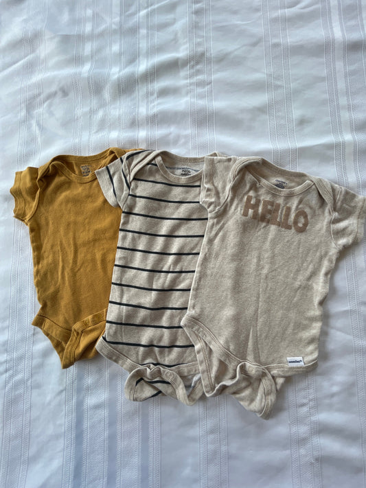 #57  Boys 6-9 mo onesies set of 3 EUC