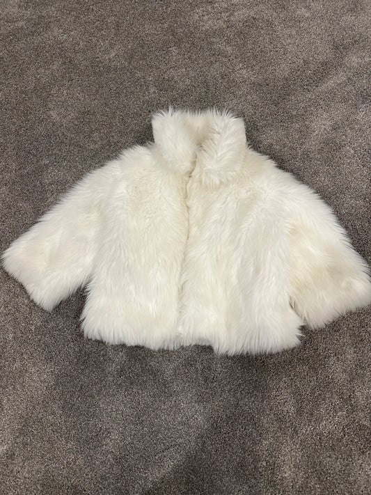 #133 Girls Sz 8 Fur Coat Perfect for Holiday Outfits or Family Photos!